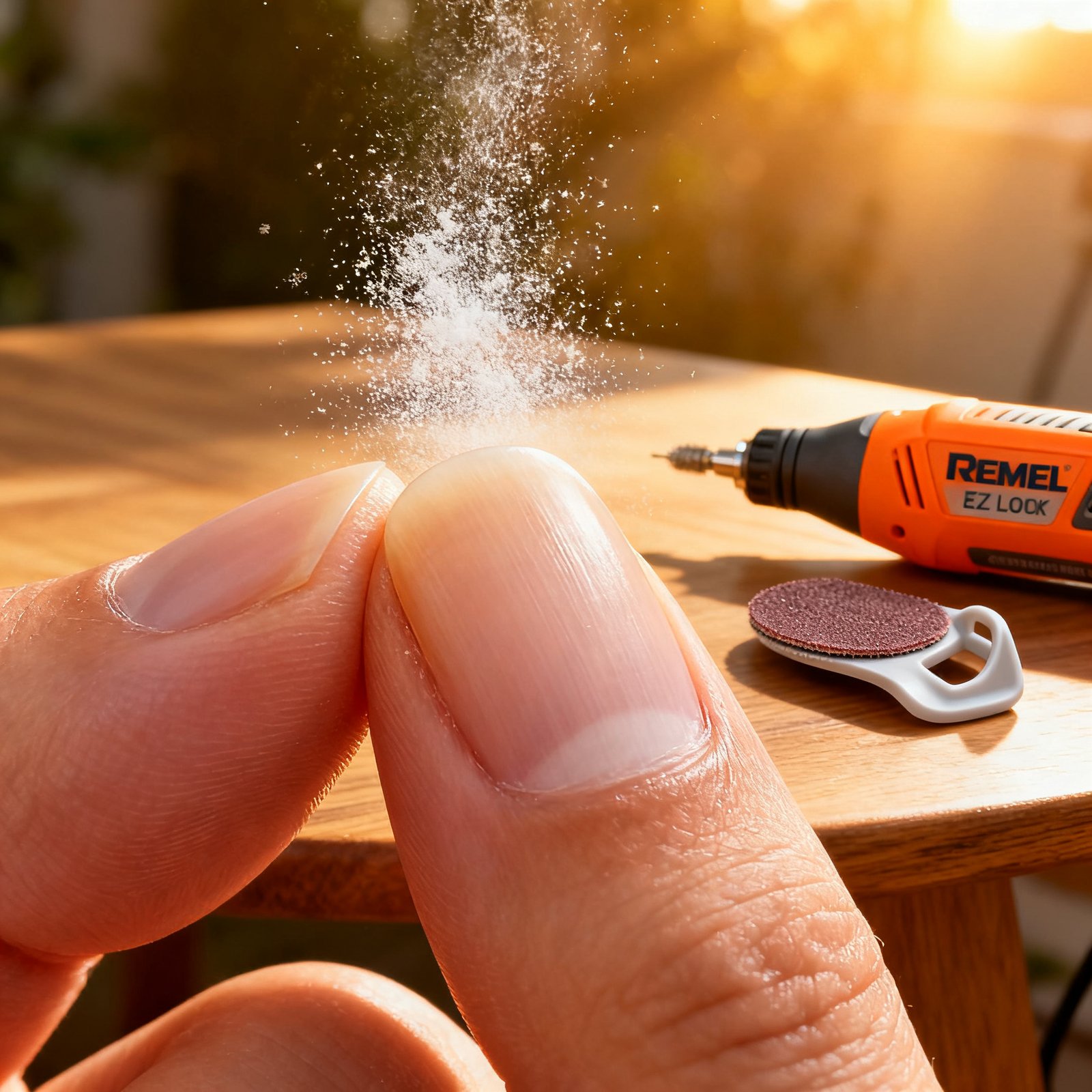 nail grooming in action