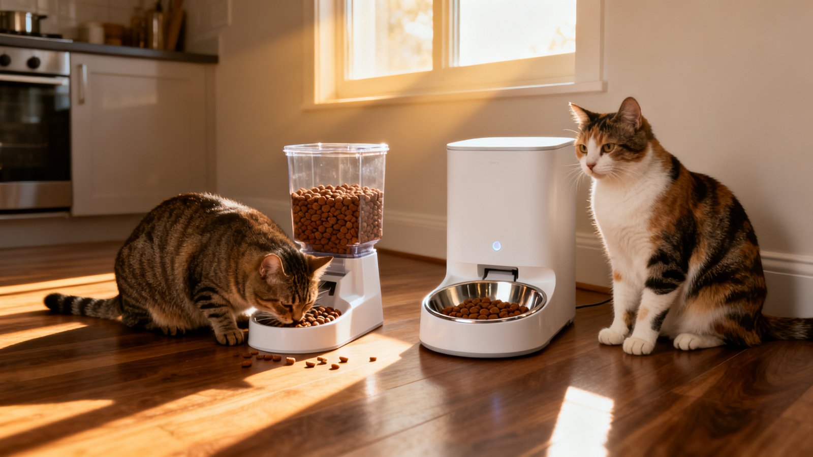 smart feeder vs gravity feeder - Illustration 1